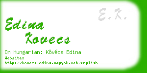 edina kovecs business card